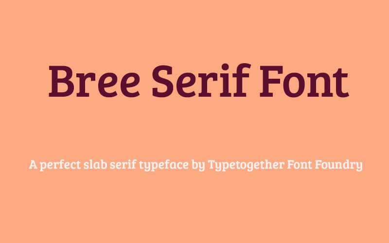 Bree Serif Font Family Free Download