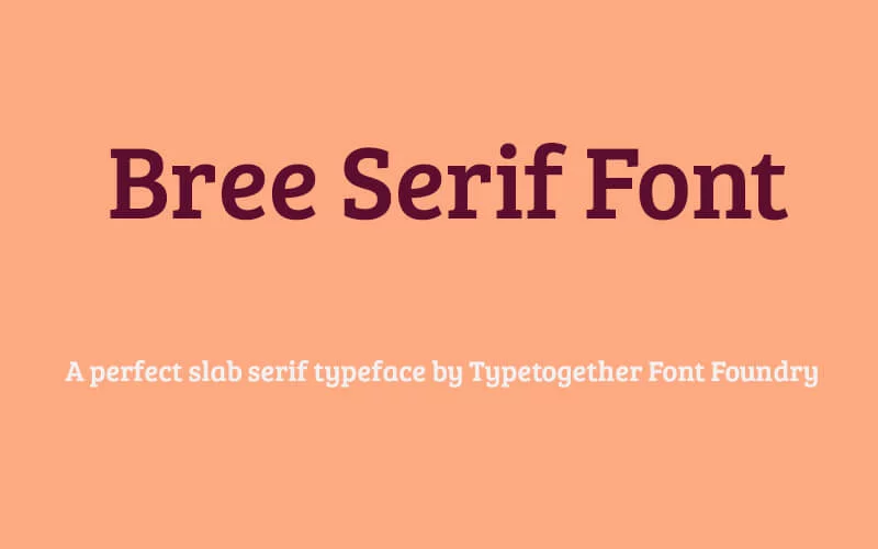 Bree Serif Font Family Free Download