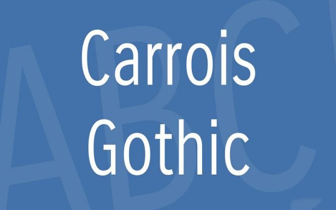 Carrois Gothic Font Family Free Download
