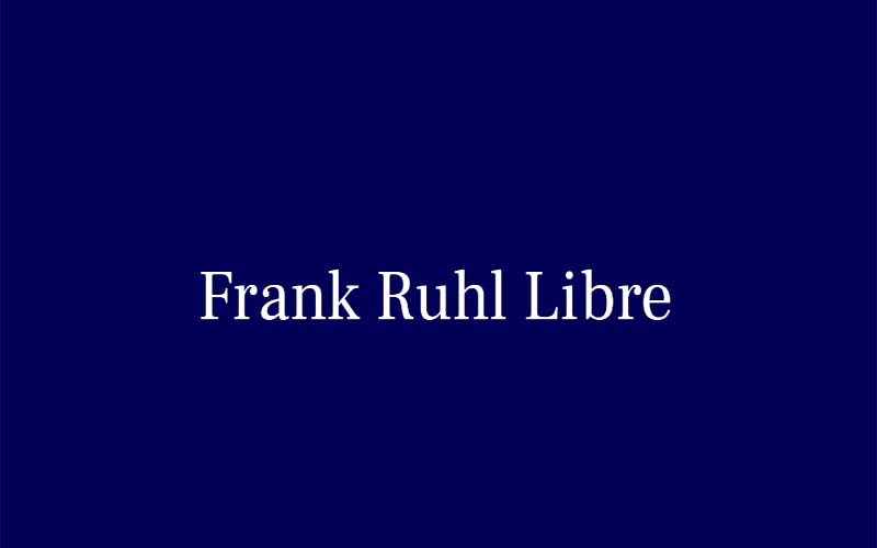 Frank Ruhl Libre Font Family Free Download