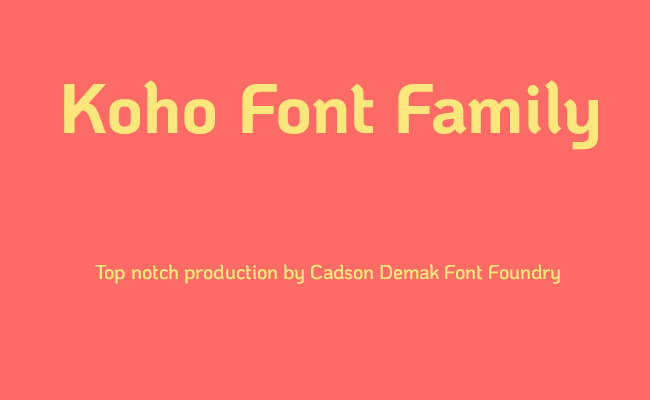 Koho Font Family Free Download