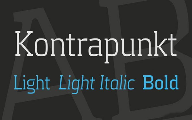 Kontrapunkt Font Family Free Download