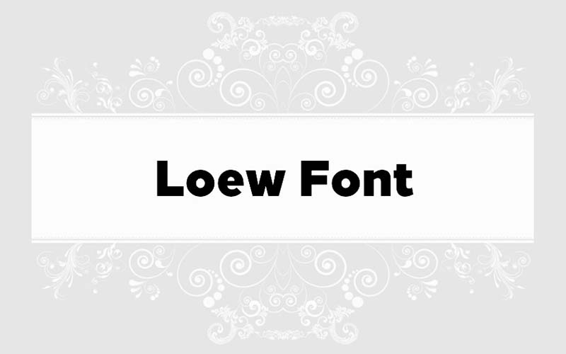 Loew Font Family Free Download