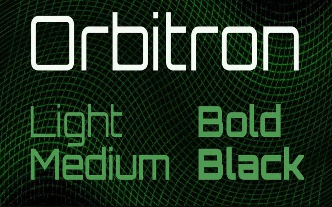 Orbitron Font Family Free Download