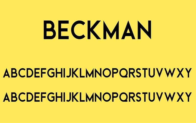 Beckman Font Family Free Download
