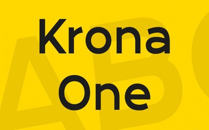 Krona One Font Family Free Download