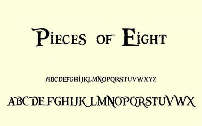 Pieces Of Eight Font Family Free Download