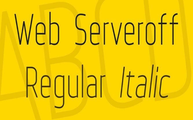 Web Serveroff Font Family Free Download