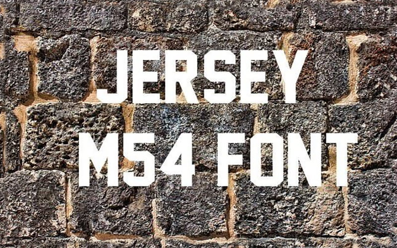 Jersey M54 Font Free Download