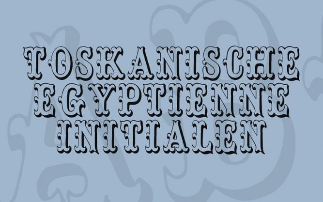 Toskanische Egyptienne Initialen Font Family Free Download