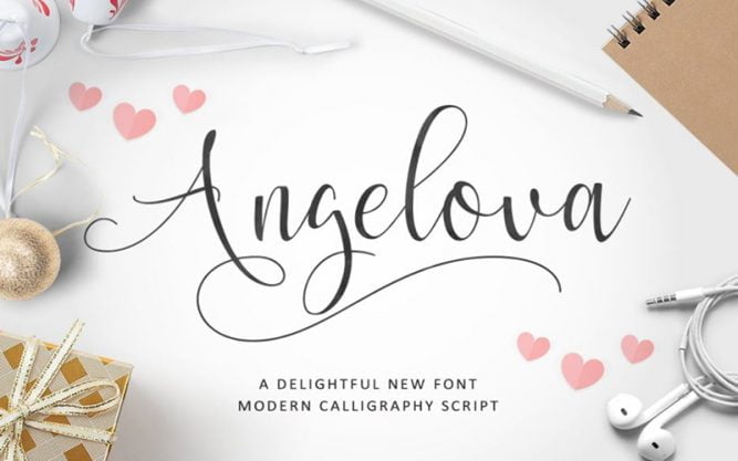 Angelova Script Font Family Free Download