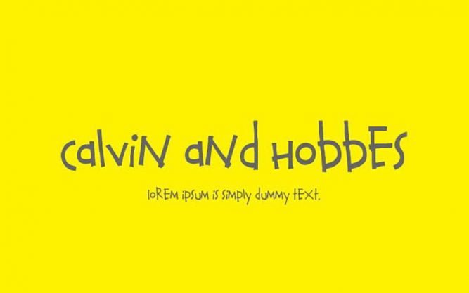Calvin and Hobbes Font Family Free Download