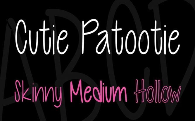 Cutie Patootie Font Family Free Download