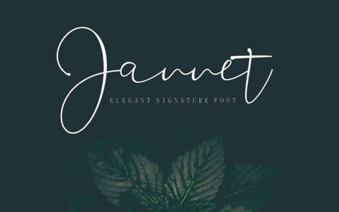 Jannet Signature Font Family Free Download