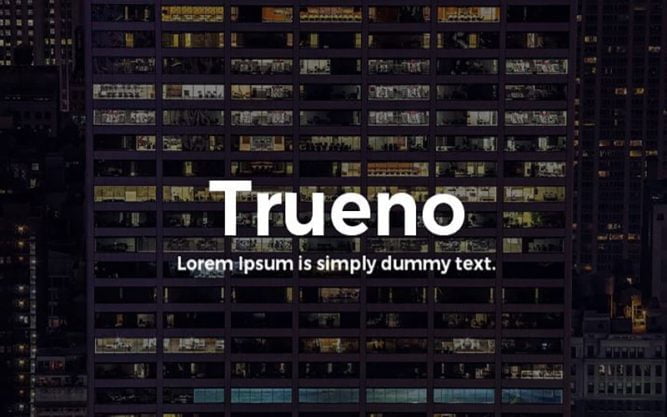 Trueno Sans Font Family Free Download