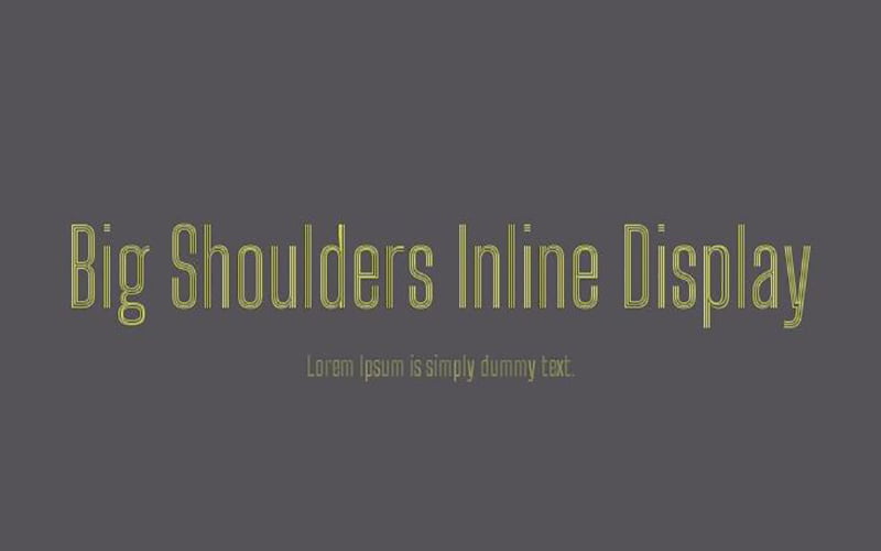Big Shoulders Inline Display Font Free Download