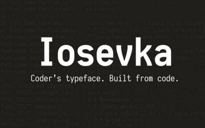 Iosevka Font Family Free Download