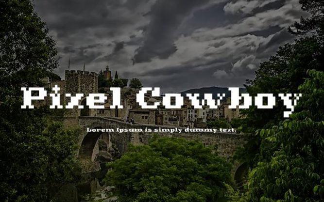 Pixel cowboy font family Free Download