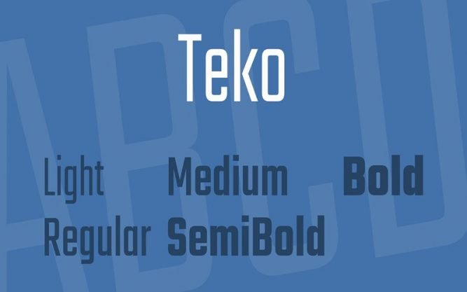 Teko Font Family Free Download