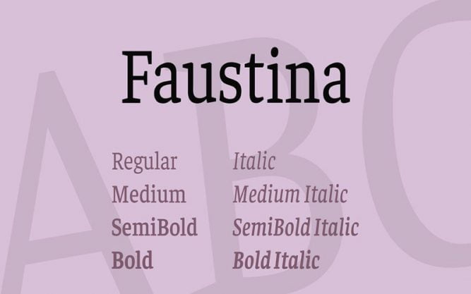 Faustina Font Family Free Download