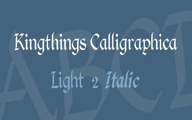 Kingthings Calligraphica Font Family Free Download