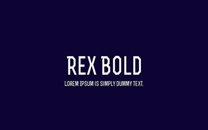 Rex Bold Font Family Free Download