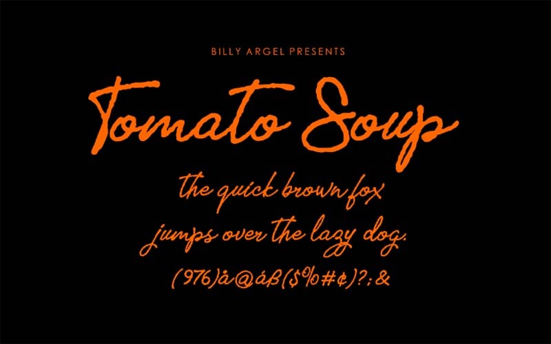 Tomato Soup Font Family Free Download