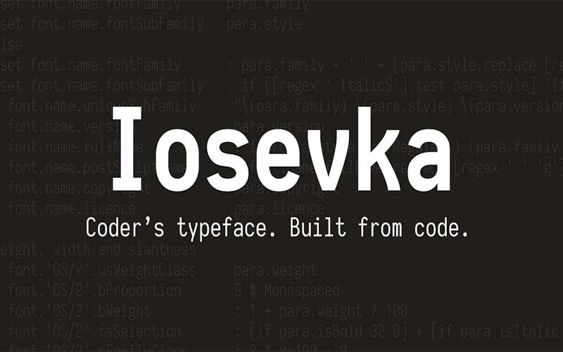 Iosevka Font Free Family Download