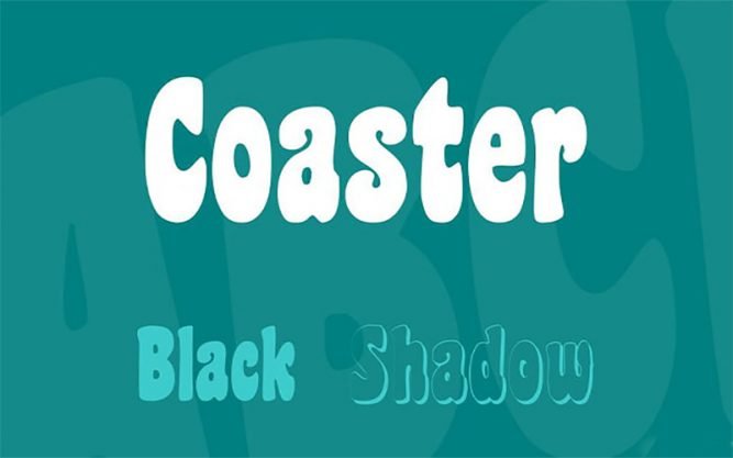 Coaster Font Black Shadow Family Free Download