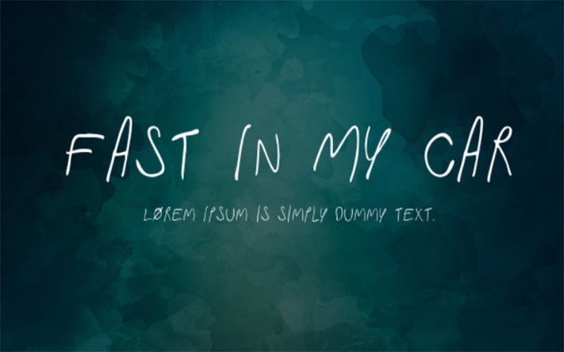 Fast in My Car Font Free Download