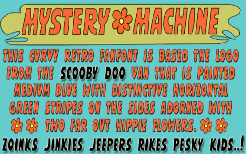 Scooby Doo Font Family Free Download