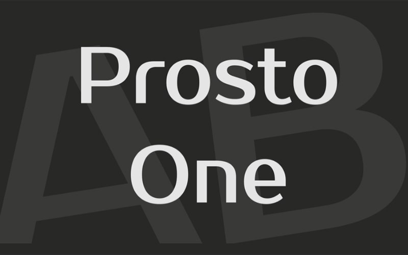 Prosto One Font Free Download