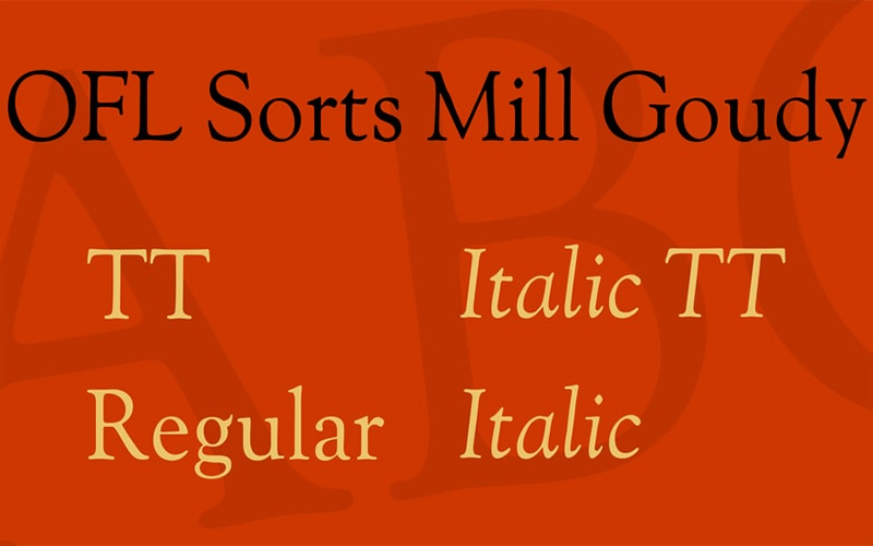 Sorts Mill Goudy Font Free Download
