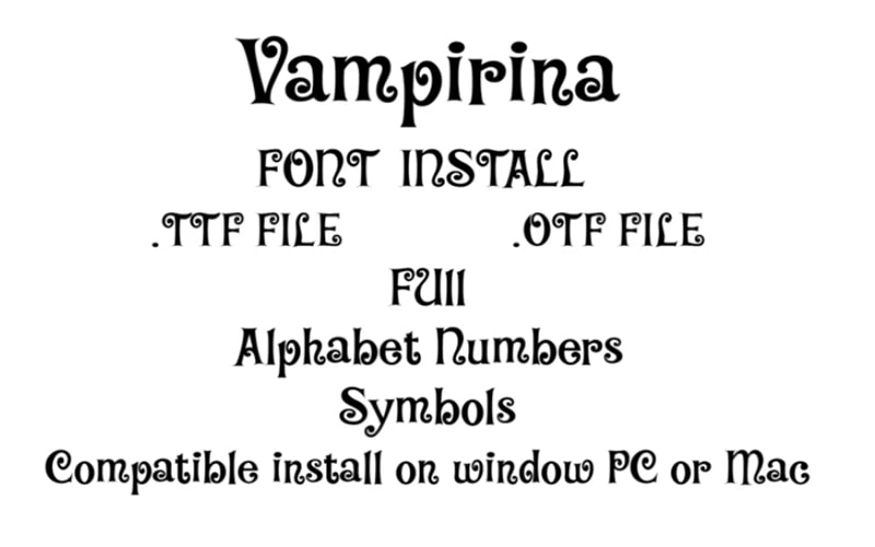 Vampirina Font Family Free Download