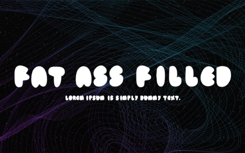 Fat Ass Filled Font Free Download