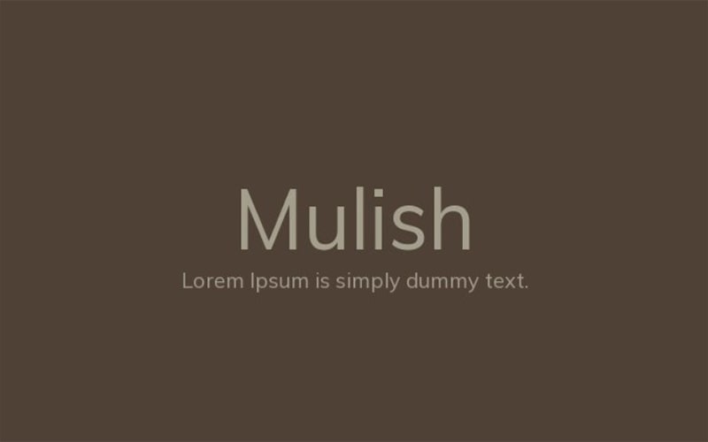 Mulish Font Family Download