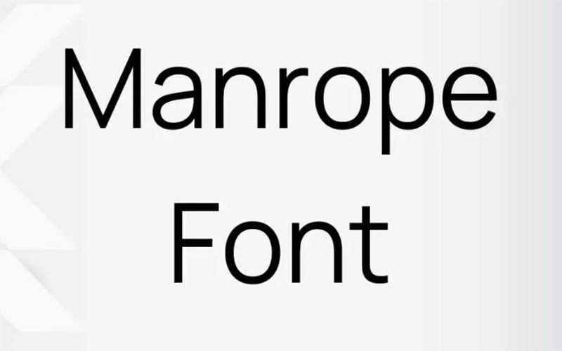 Manrope Font Free Family Download