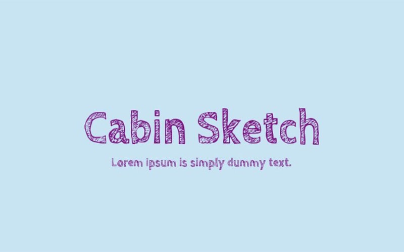 Cabin Sketch Font Family Download