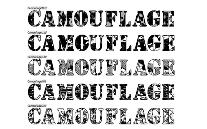 Camouflage Font Free Download