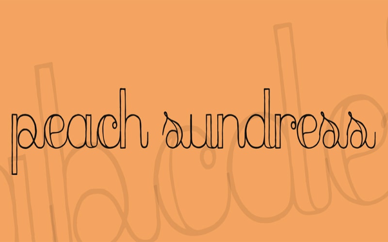 peach sundress Font Family Download