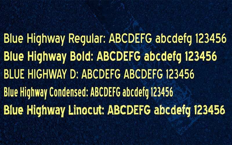 Blue Highway Font Free Download