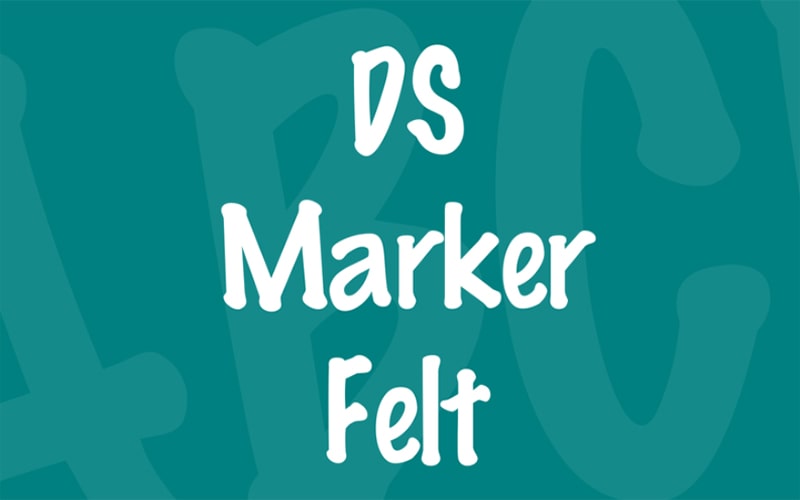 Ds Marker Felt Font Family Free Download