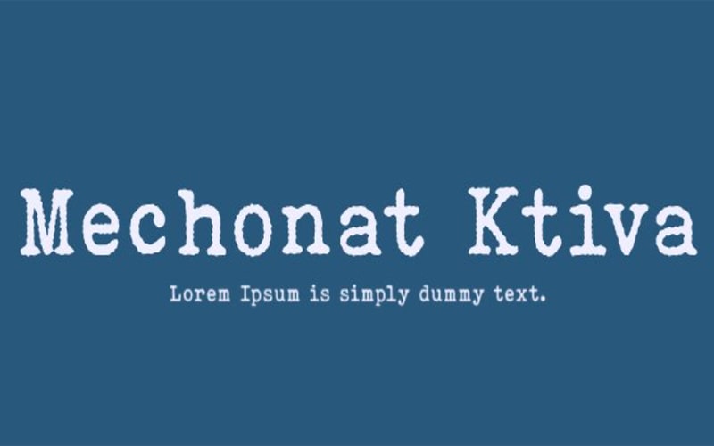 Mechonat Ktiva Font Family Free Download