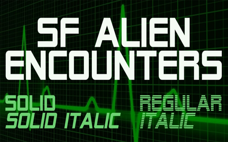 Sf Alien Encounters Font Free Family Download