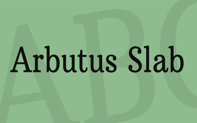 Arbutus Slab Font Free Family Download
