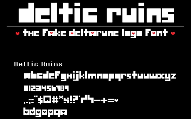 Deltarune Font Family Free Download