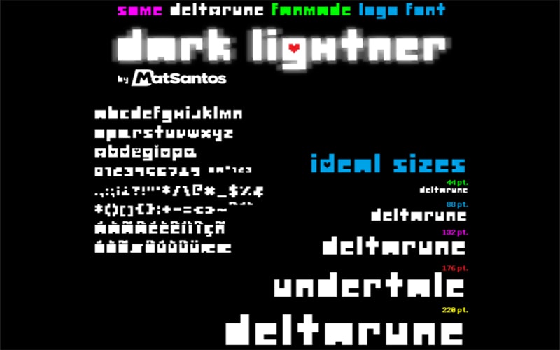 Deltarune Font Free Family Download