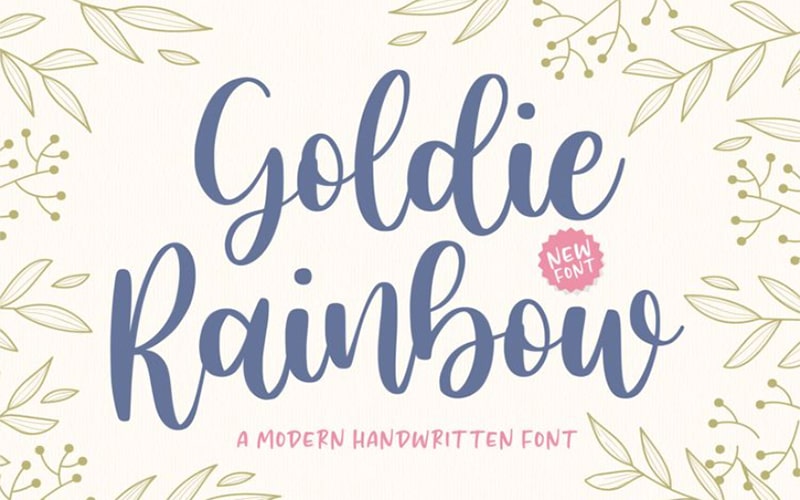Goldie Rainbow Font Family Free Download