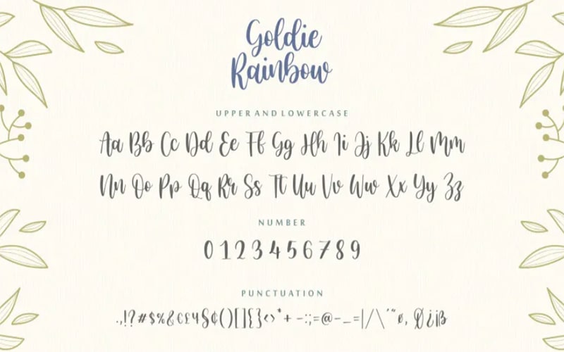 Goldie Rainbow Font Free Family Download