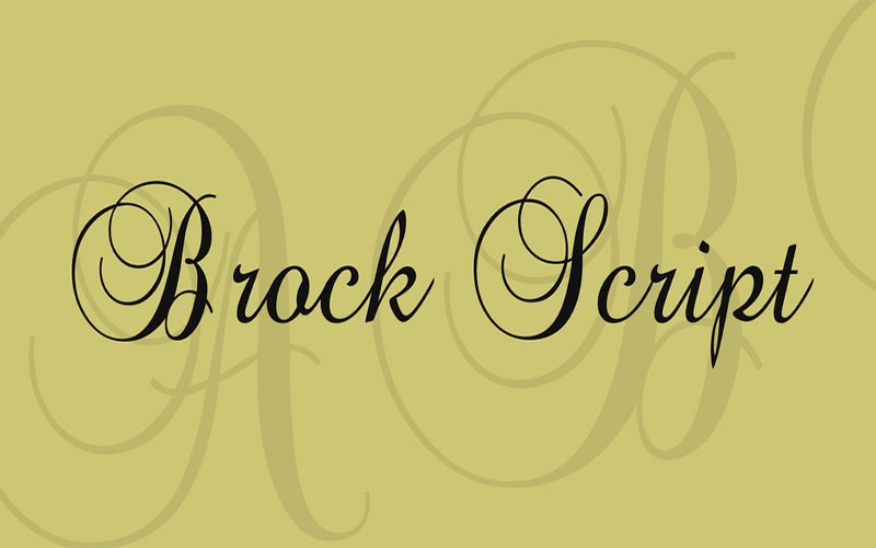 Brock Script Font Family Free Download